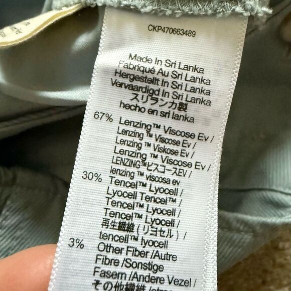 Madewell The Neale Straight Leg Trouser Pant in Drapeweave Pale Blue - Size 4 - Picture 7 of 7